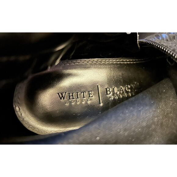 White House Black Market Metro Blk Croc Design Long Dress High Heel Boots, 7 - Picture 10 of 10